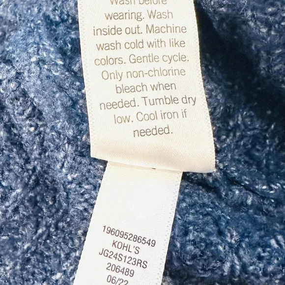 NWT SO GOODS FOR LIFE Juniors Long Sleeve V-Neck Pullover Blue Sweater Size XXL - Picture 11 of 12